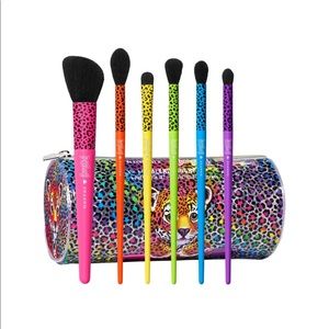 MORPHE X LISA FRANK Blend Bright 6 Piece Make Up Set Brushes + Bag BRAND NEW